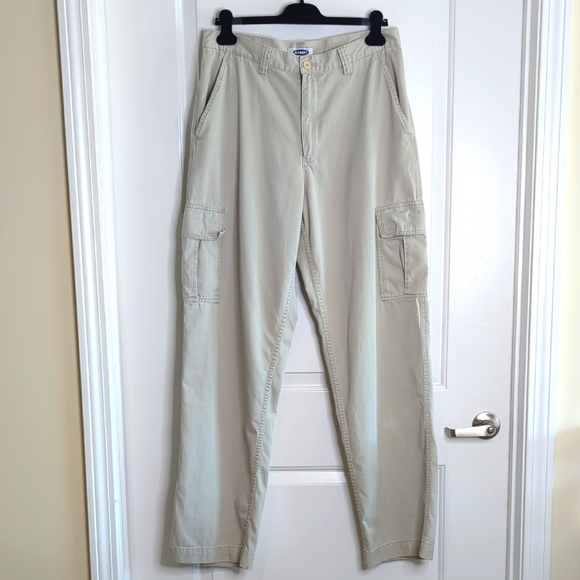 Old Navy Men's 34L Khaki Utility  Pants 100% Cotton - Picture 3 of 6